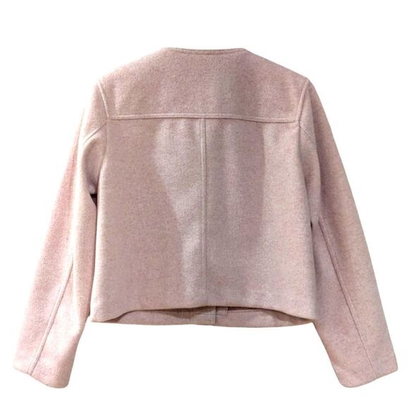 Zara Stockholm Spring Jacket Women's S Soft Pink & Gold Buttons - Picture 4 of 8